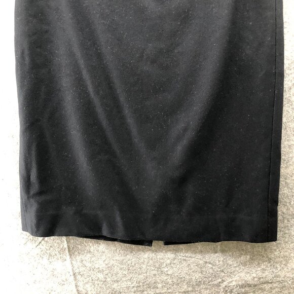 J. Crew Wool Blend Pencil Skirt Womens 8 Black Back Slit Career Workwear - Picture 4 of 8